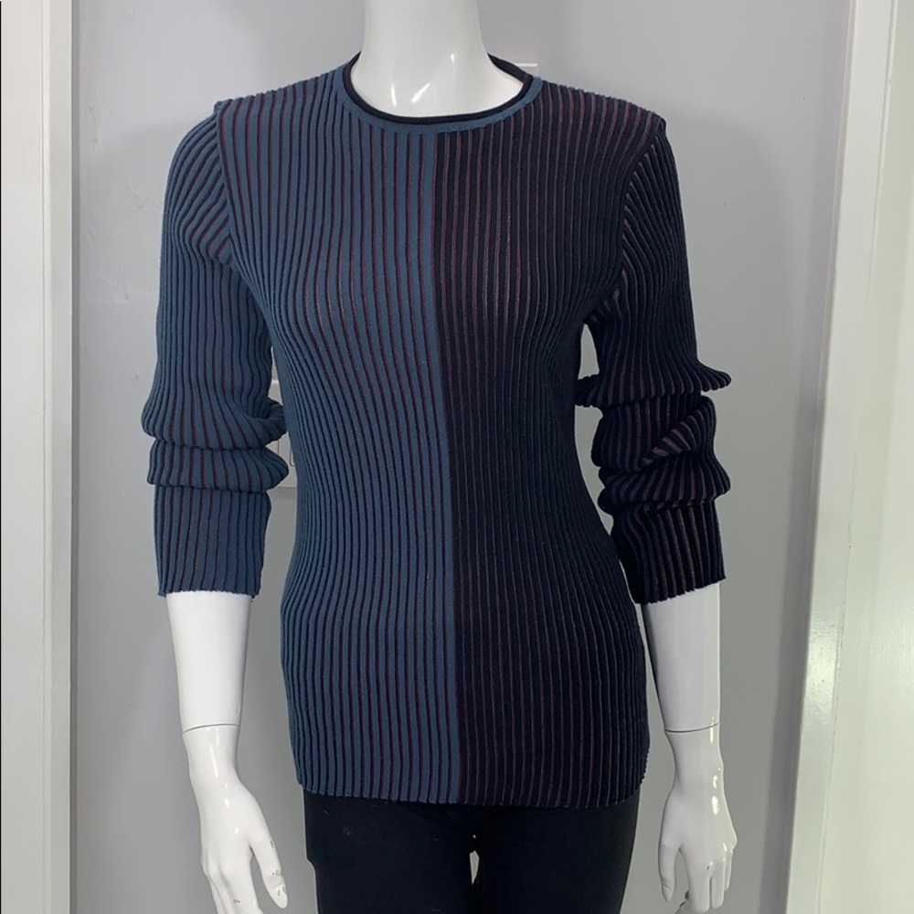 Kenneth Cole Ribbed Sweater Top